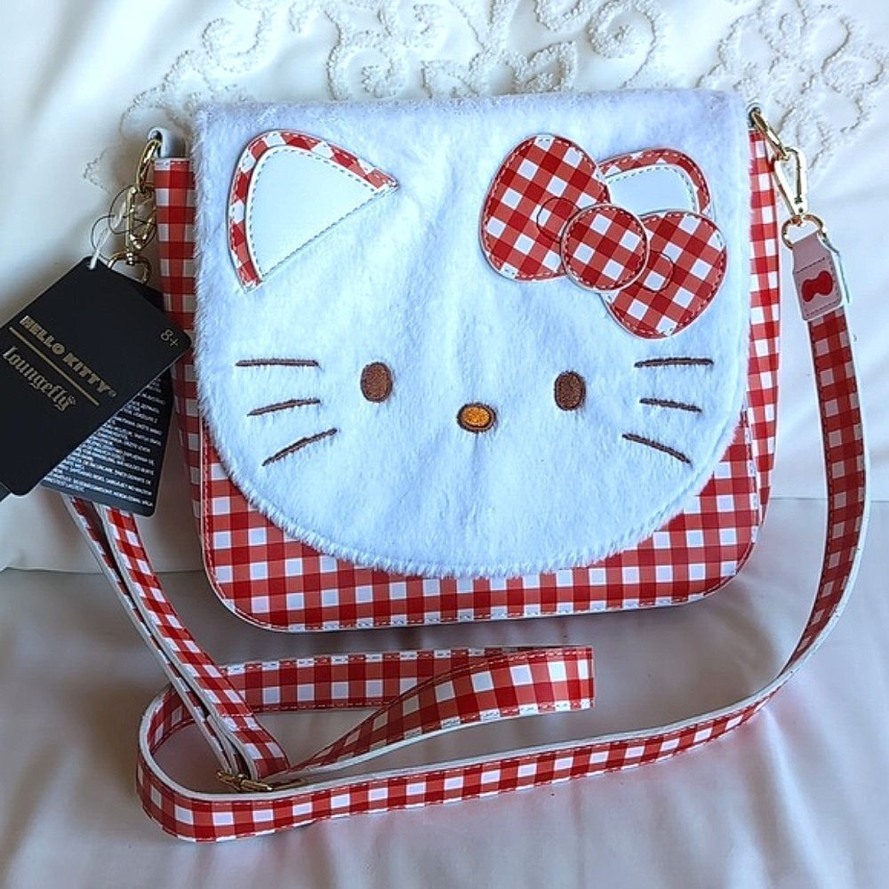 Hello Kitty Sanrio/ Loungefly ♥️🍒💌Red Gingham Collectible Purse